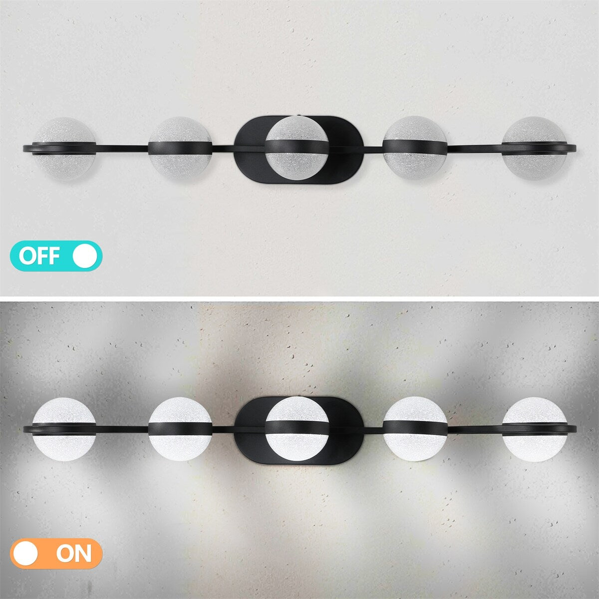 Vanity Lights with 5 LED Bulbs for Bathroom Lighting