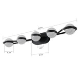 Vanity Lights with 5 LED Bulbs for Bathroom Lighting