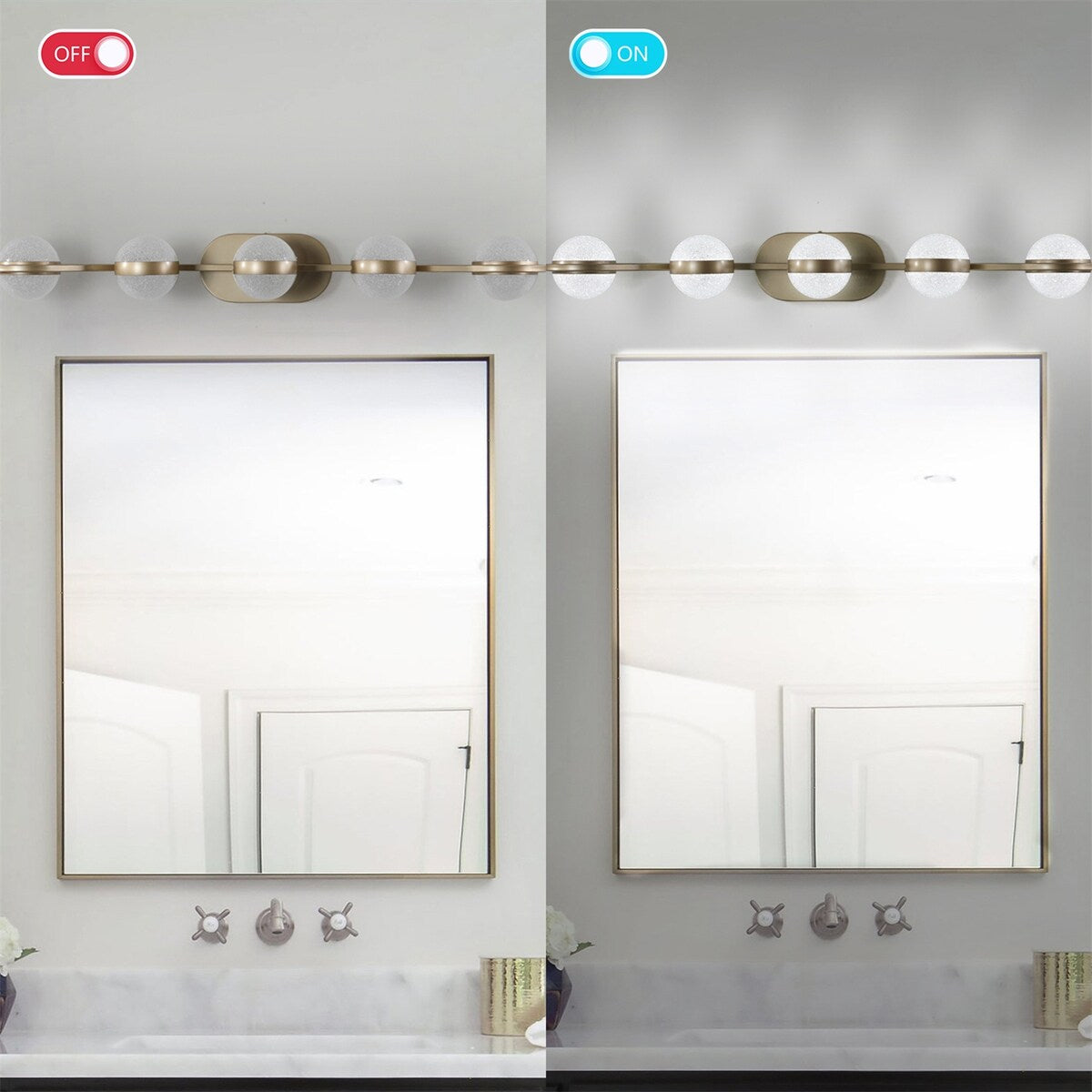 Vanity Lights with 5 LED Bulbs for Bathroom Lighting