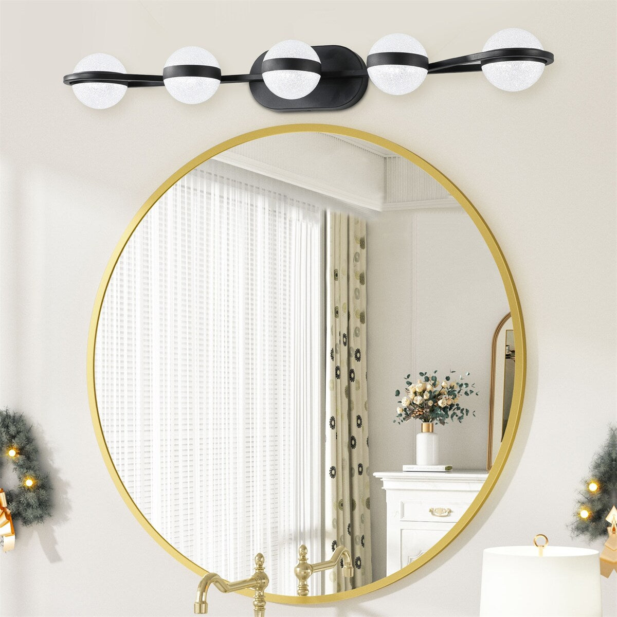 Vanity Lights with 5 LED Bulbs for Bathroom Lighting