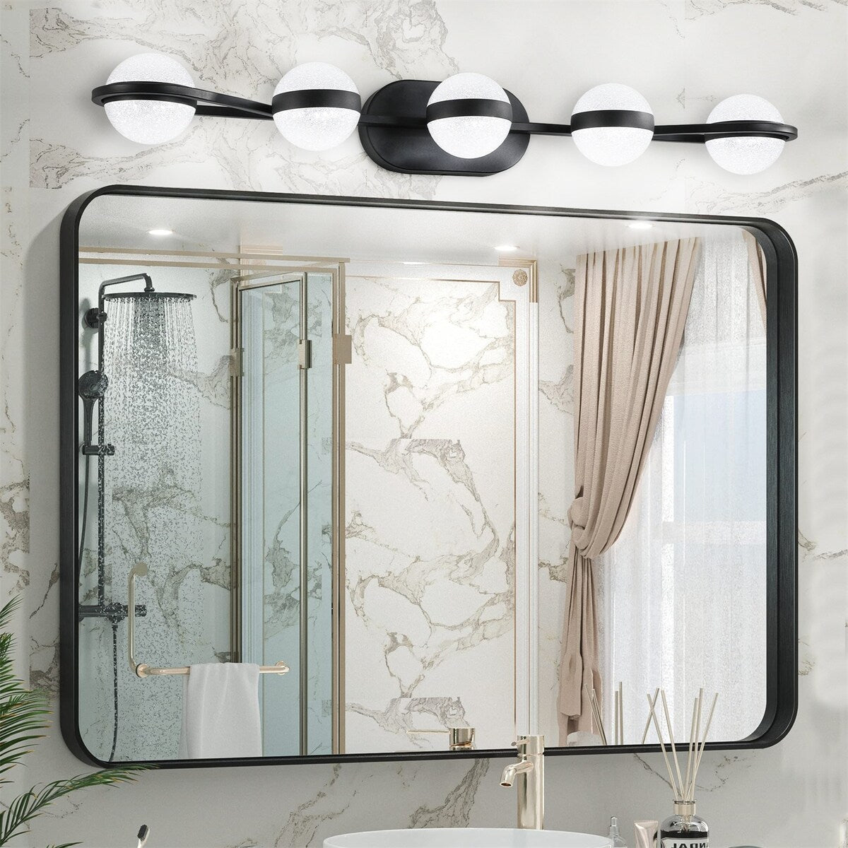 Vanity Lights with 5 LED Bulbs for Bathroom Lighting