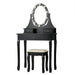 Vanity Makeup Dressing Table Set Lighted Mirror w/ Drawers & LED Bulbs