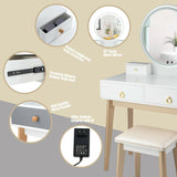 Vanity Set Makeup Dressing Table with 4 Drawers