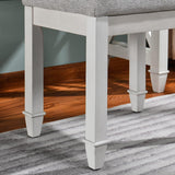 Vanity Stool Bench with Solid Wood Leg