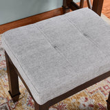 Vanity Stool Bench with Solid Wood Leg