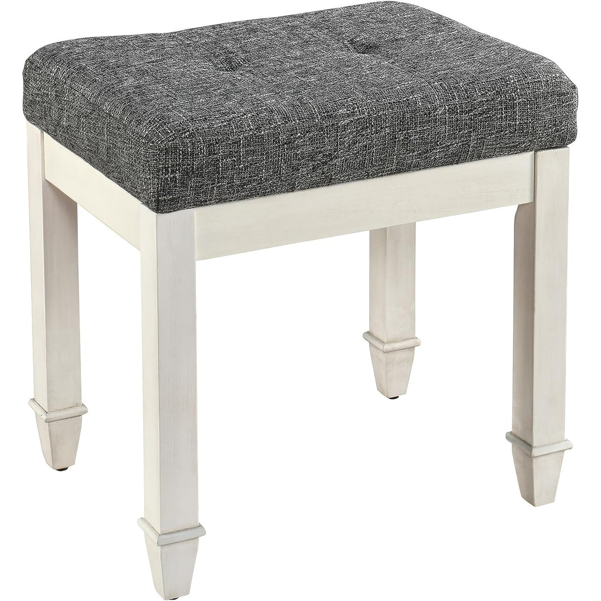 Vanity Stool Bench with Solid Wood Leg