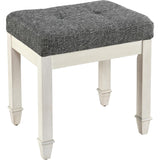 Vanity Stool Bench with Solid Wood Leg