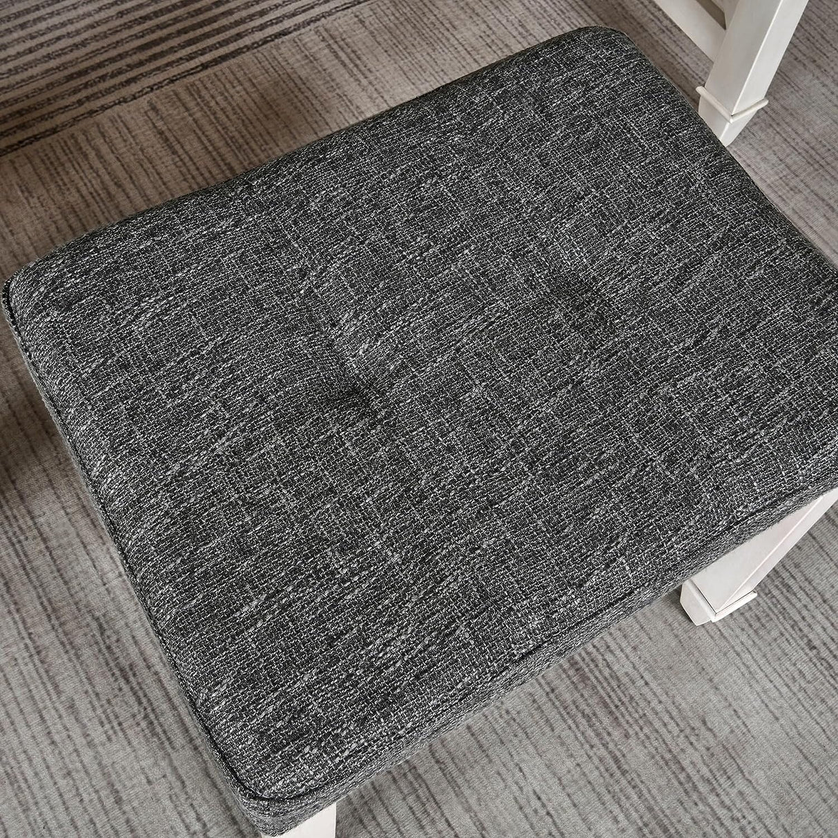 Vanity Stool Bench with Solid Wood Leg