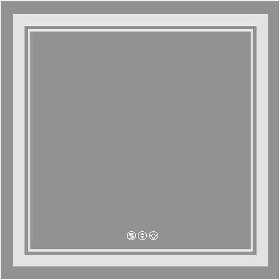 Vanity Trident Rainbow LED Mirror with Touch ON/Off Dimmer & Fog Free Function