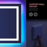 Vanity Trident Rainbow LED Mirror with Touch ON/Off Dimmer & Fog Free Function