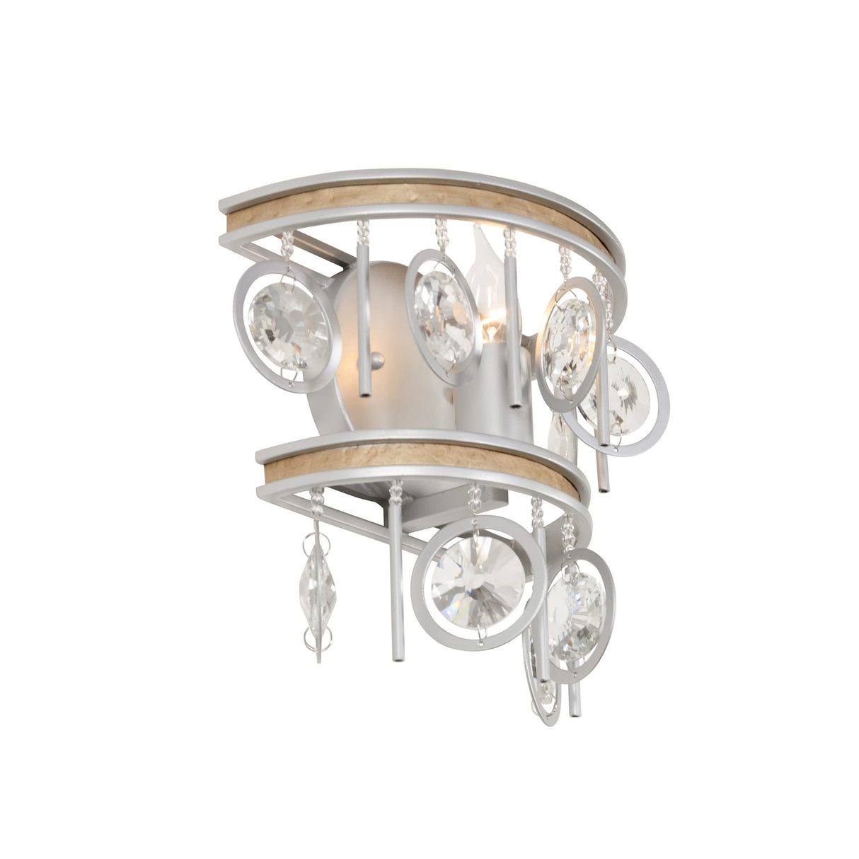 Varaluz Charmed 1-Light Wall Sconce - Silver/Champagne Mist