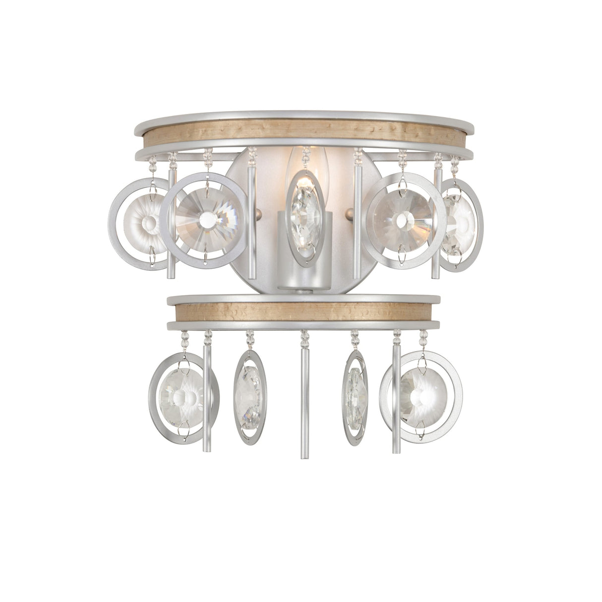 Varaluz Charmed 1-Light Wall Sconce - Silver/Champagne Mist