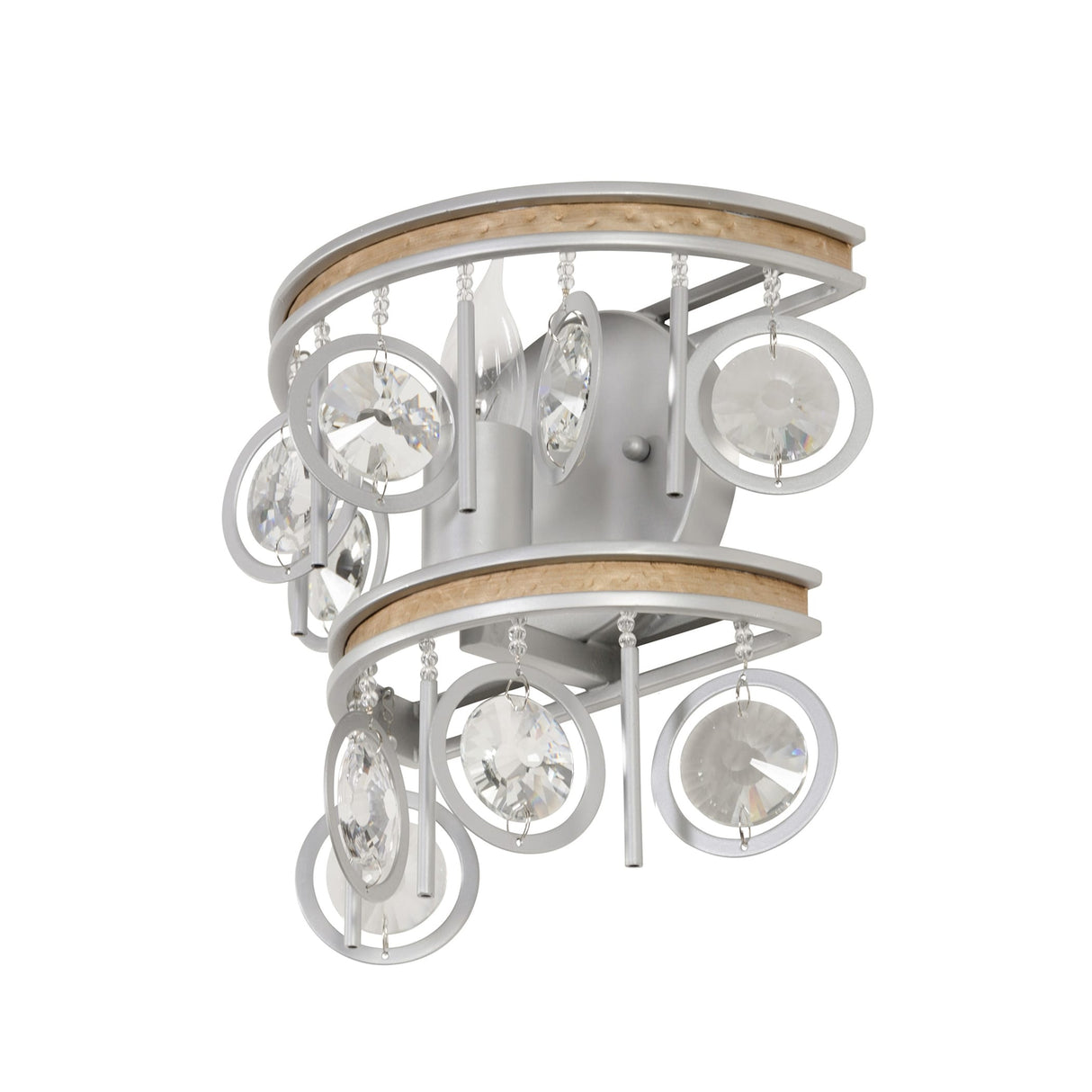 Varaluz Charmed 1-Light Wall Sconce - Silver/Champagne Mist
