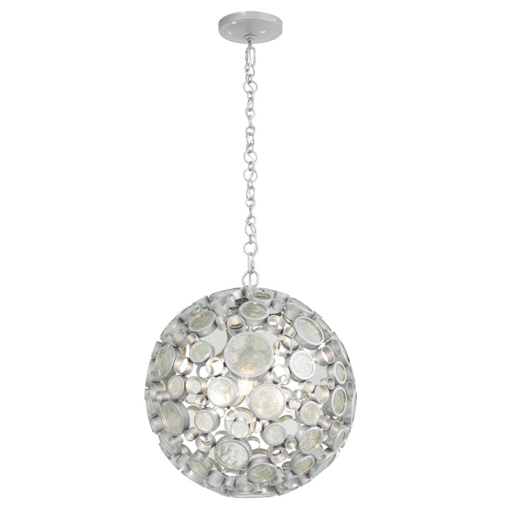 Varaluz Fascination 3-light Orb Pendant, Nevada - Silver