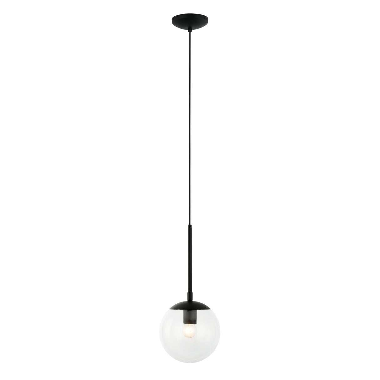Varaluz Mid-Century 1-Light Mini Pendant - Black