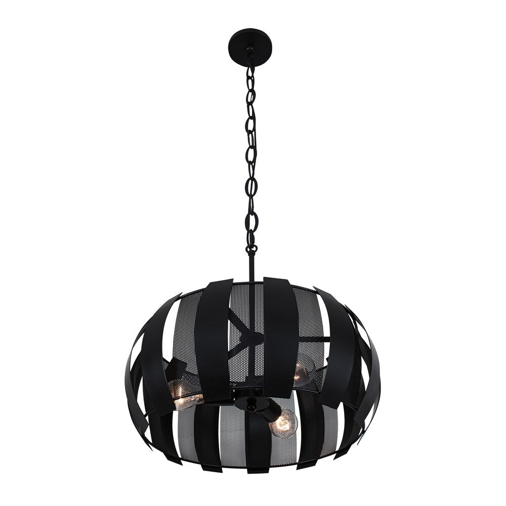 Varaluz Sawyers Bar 3-light Black Pendant
