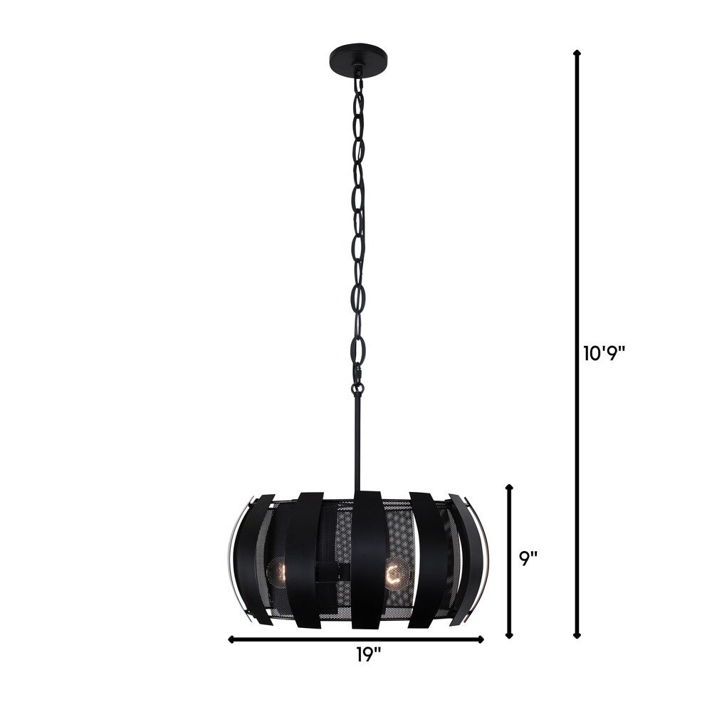 Varaluz Sawyers Bar 3-light Black Pendant