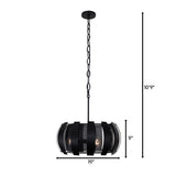 Varaluz Sawyers Bar 3-light Black Pendant