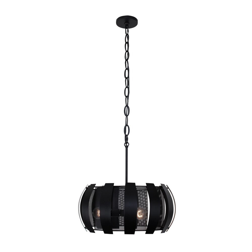 Varaluz Sawyers Bar 3-light Black Pendant