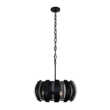 Varaluz Sawyers Bar 3-light Black Pendant