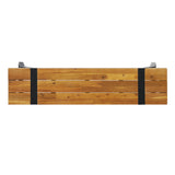Varva Acacia Wood and Iron Outdoor Dining Bench by Christopher Knight Home