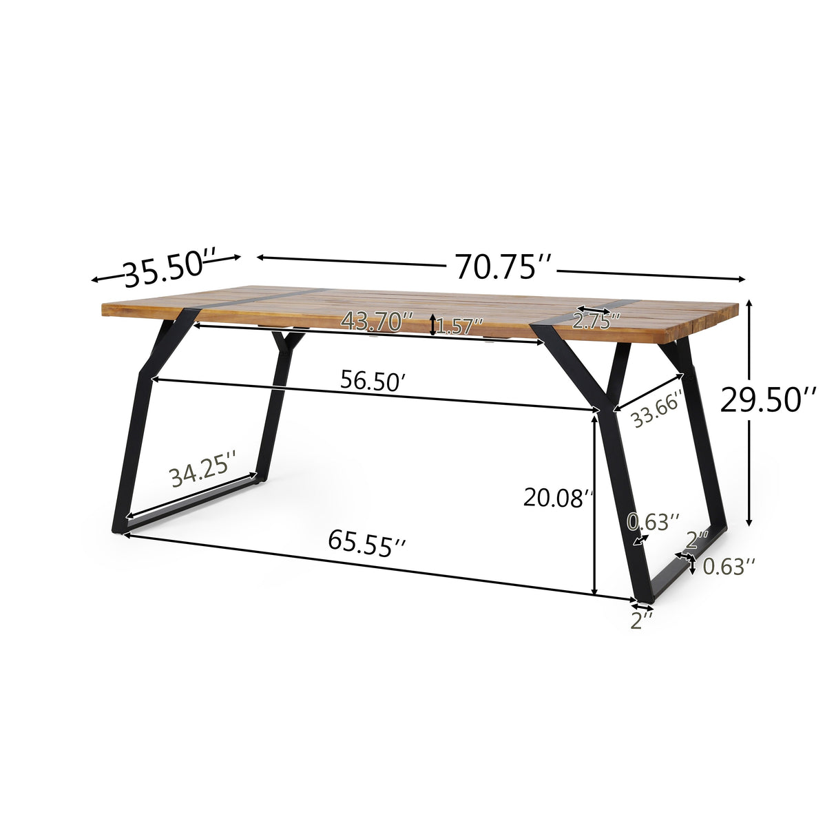 Varva Outdoor Acacia Wood Outdoor 3 Piece Picnic Set by Christopher Knight Home
