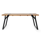 Varva Outdoor Acacia Wood Outdoor Dining Table by Christopher Knight Home - 70.75" W x 35.50" D x 29.50" H