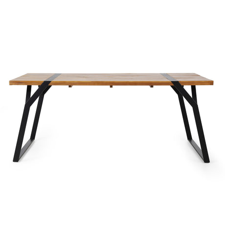 Varva Outdoor Acacia Wood Outdoor Dining Table by Christopher Knight Home - 70.75" W x 35.50" D x 29.50" H