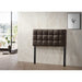 Varya Tufted Faux Leather Upholstered Panel Headboard (Brown/ Black)