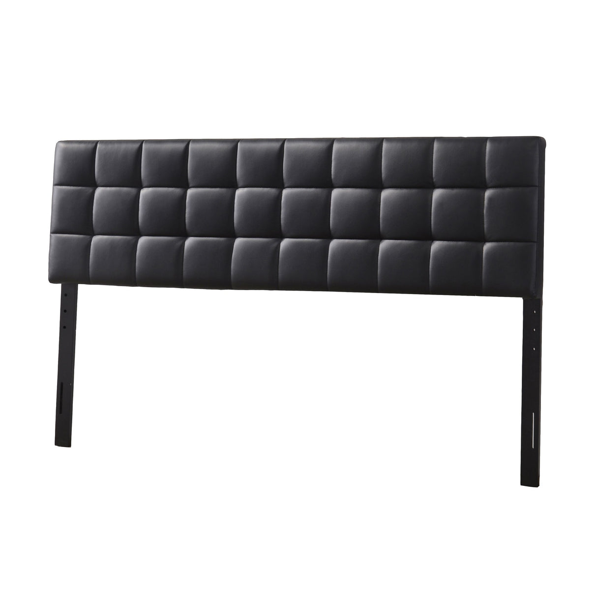 Varya Tufted Faux Leather Upholstered Panel Headboard (Brown/ Black)