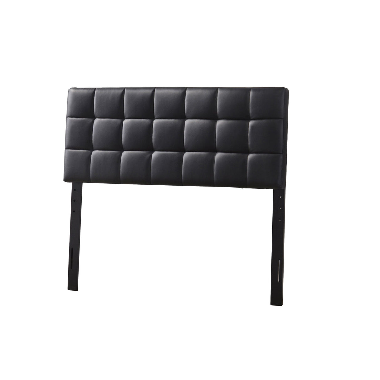 Varya Tufted Faux Leather Upholstered Panel Headboard (Brown/ Black)