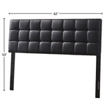 Varya Tufted Faux Leather Upholstered Panel Headboard (Brown/ Black)