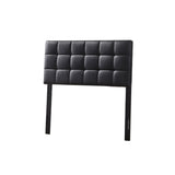 Varya Tufted Faux Leather Upholstered Panel Headboard (Brown/ Black)