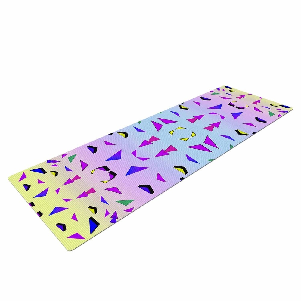 Vasare Nar "Tropical Candy Rainbow" Yellow Lavender Digital Yoga Mat - Purple