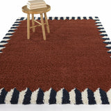 Vasile Border Shag Area Rug