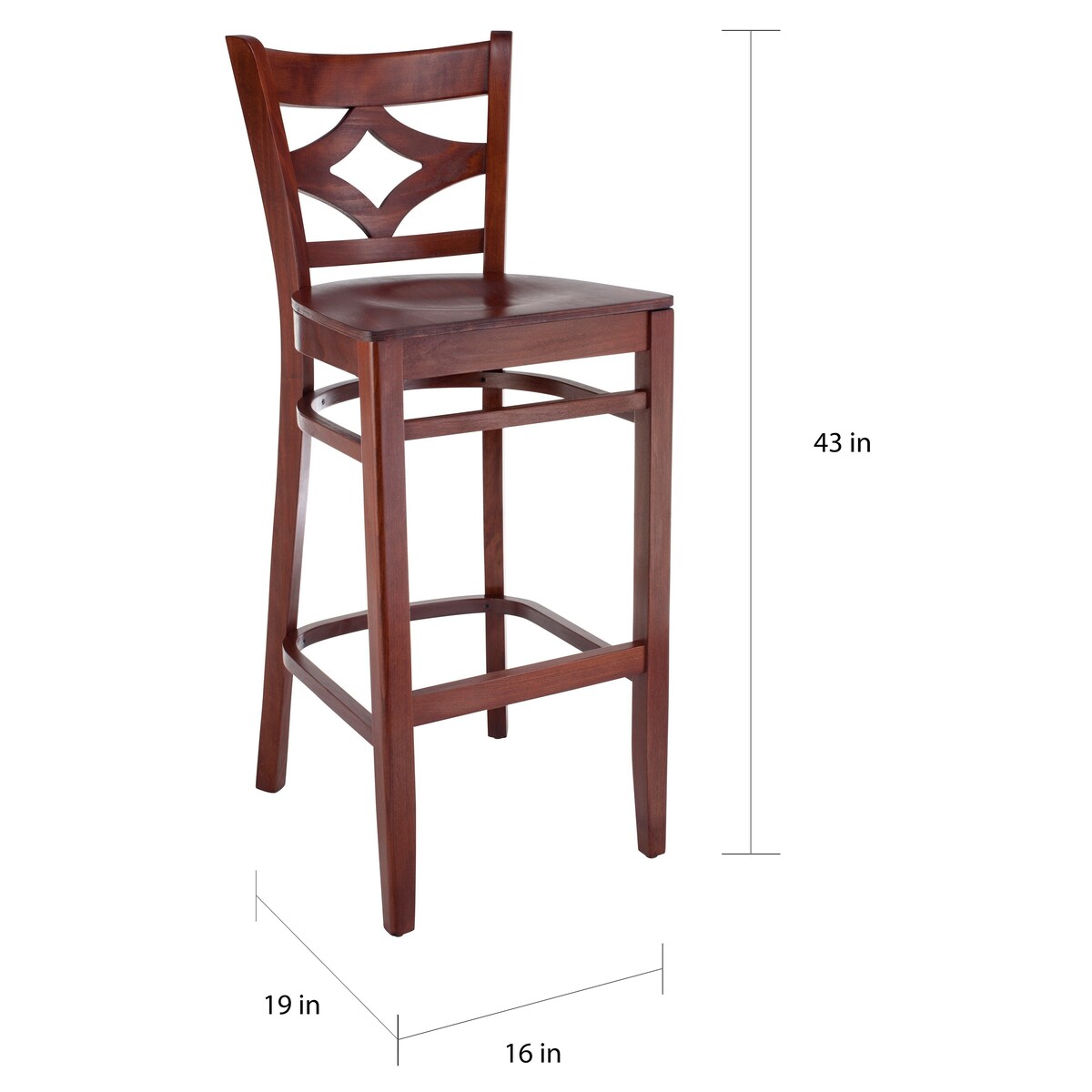 Vegas Wood Bar Stool