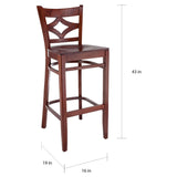 Vegas Wood Bar Stool