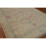 Vegetable Dye Beige Oushak Turkish Runner Rug Handmade Wool Carpet - 3'0" x 11'9"
