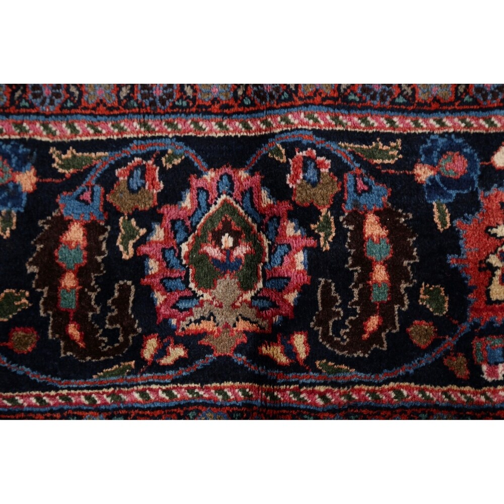 Vegetable Dye Floral Mashad Persian Home Decor Area Rug Hand-Knotted - 10'0" x 13'0"