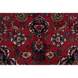 Vegetable Dye Floral Mashad Persian Home Decor Area Rug Hand-Knotted - 10'0" x 13'0"