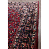 Vegetable Dye Floral Mashad Persian Home Decor Area Rug Hand-Knotted - 10'0" x 13'0"