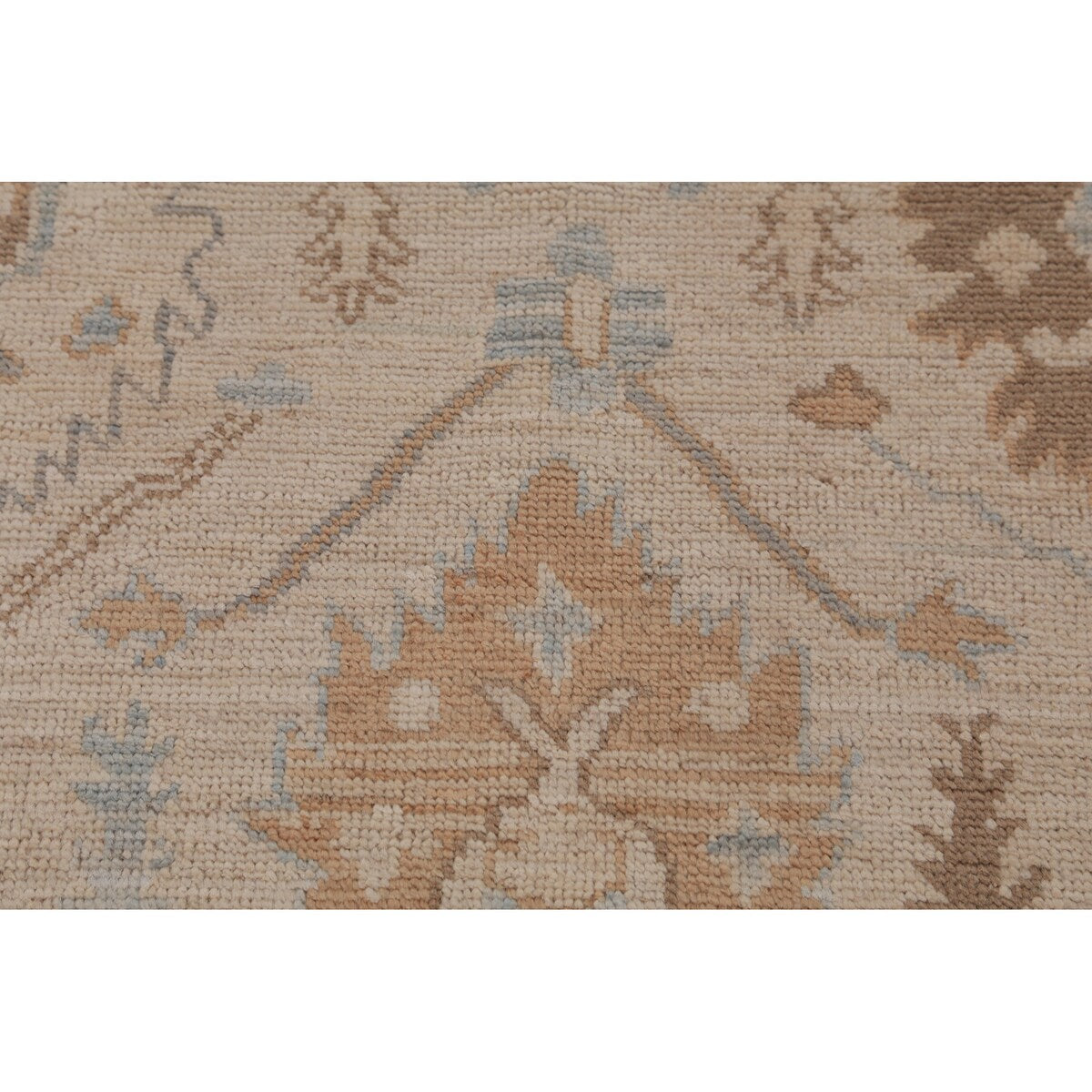 Vegetable Dye Floral Oushak Turkish Rug Handmade Accent Wool Carpet - 3'0" x 4'11"