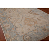 Vegetable Dye Floral Oushak Turkish Rug Handmade Accent Wool Carpet - 3'0" x 4'11"