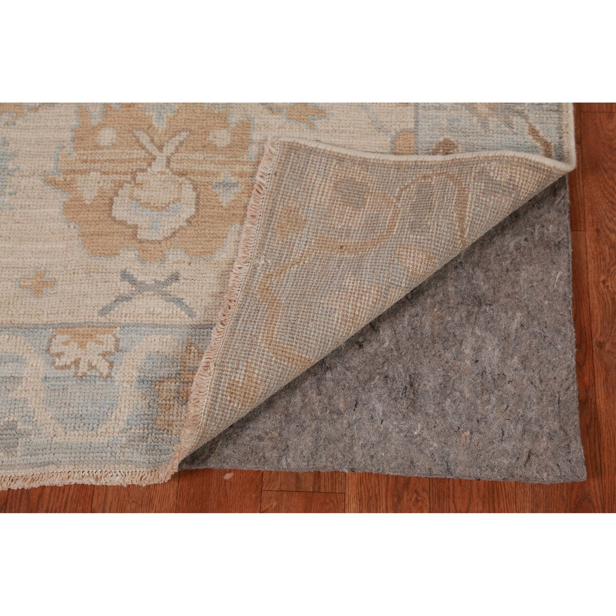 Vegetable Dye Floral Oushak Turkish Rug Handmade Accent Wool Carpet - 3'0" x 4'11"