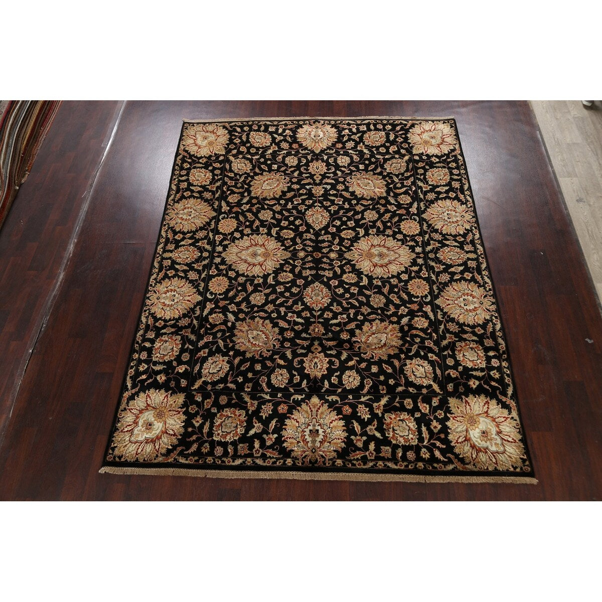 Vegetable Dye Floral Traditional Agra Oriental Area Rug Wool Handmade - 7'10" x 10'0"