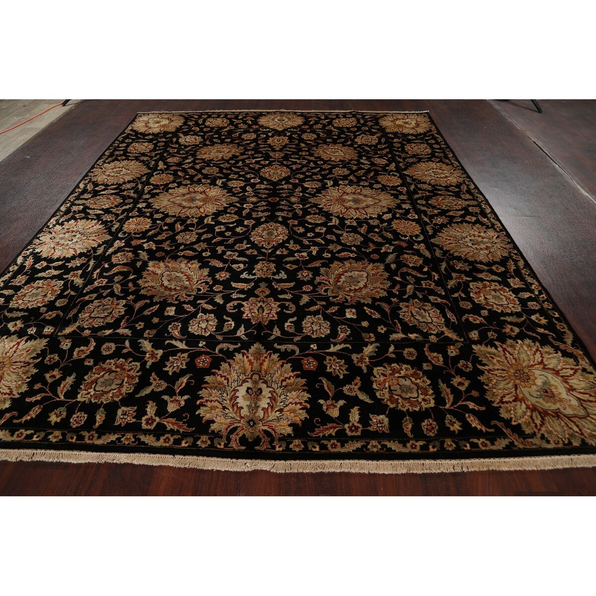 Vegetable Dye Floral Traditional Agra Oriental Area Rug Wool Handmade - 7'10" x 10'0"