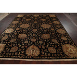 Vegetable Dye Floral Traditional Agra Oriental Area Rug Wool Handmade - 7'10" x 10'0"