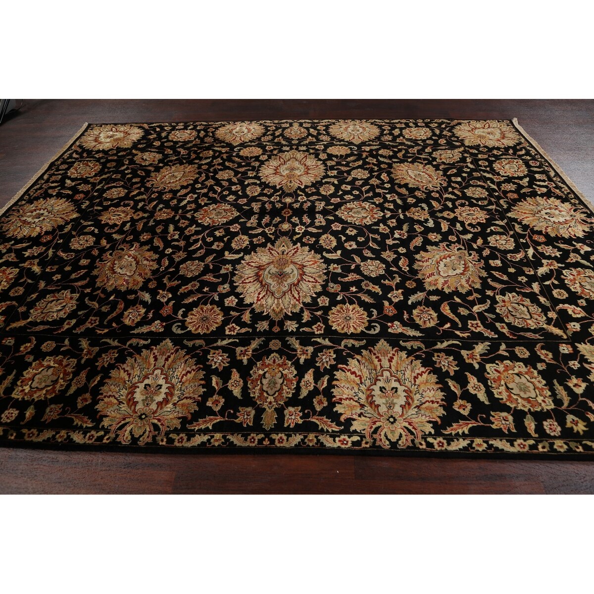 Vegetable Dye Floral Traditional Agra Oriental Area Rug Wool Handmade - 7'10" x 10'0"