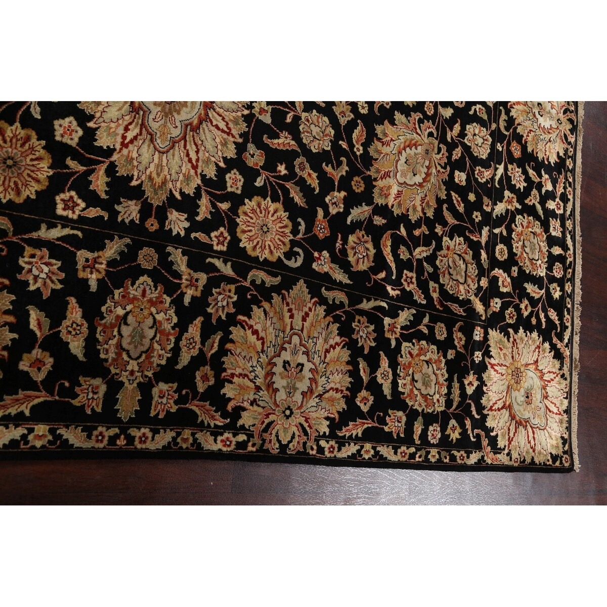 Vegetable Dye Floral Traditional Agra Oriental Area Rug Wool Handmade - 7'10" x 10'0"