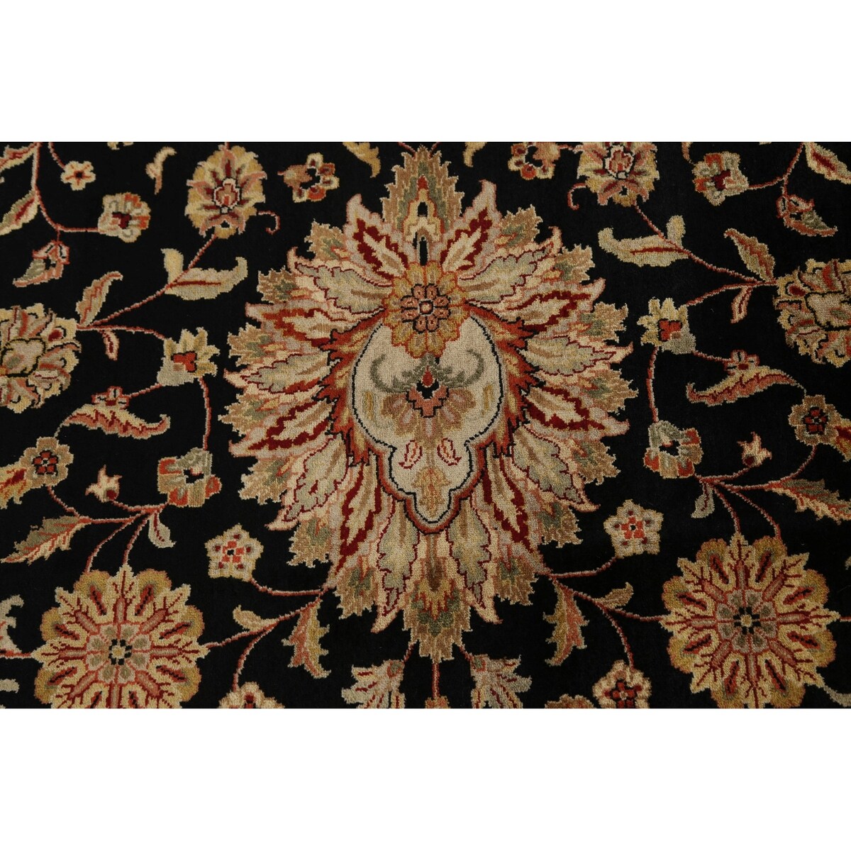 Vegetable Dye Floral Traditional Agra Oriental Area Rug Wool Handmade - 7'10" x 10'0"